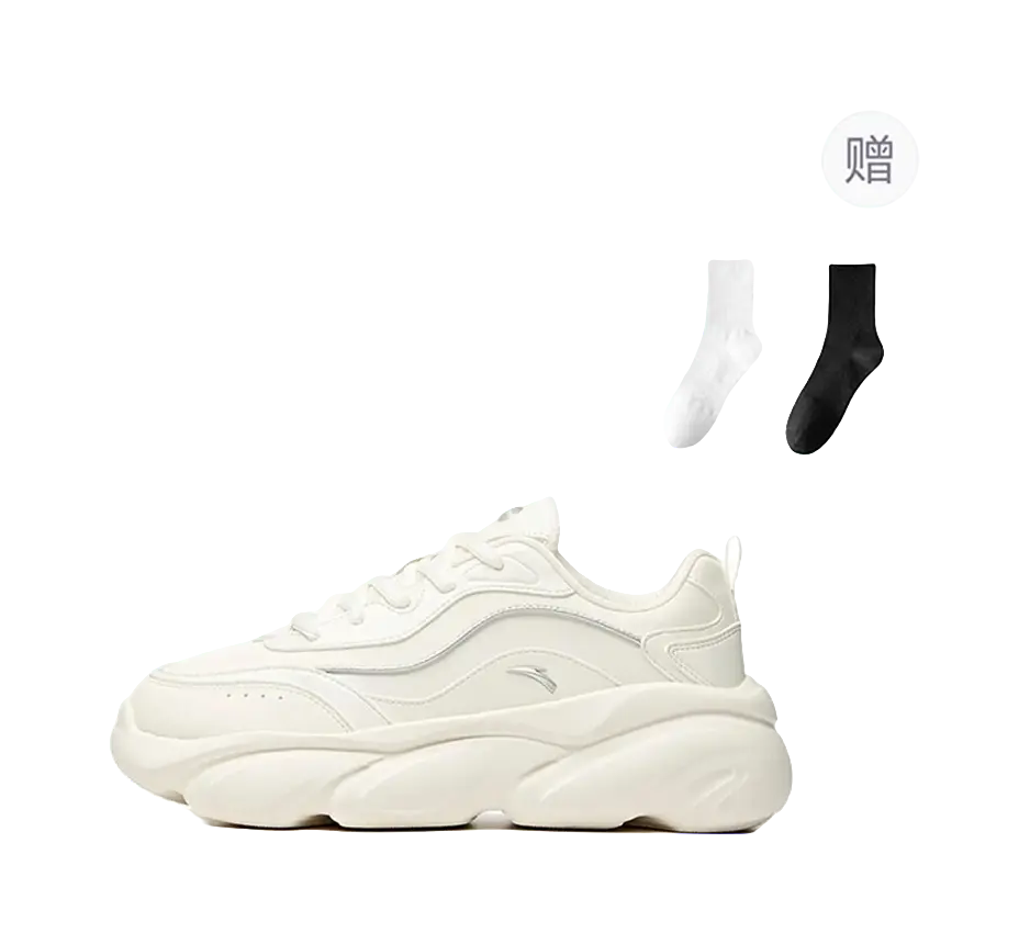 ANTA Women's Life Series 'Ivory Silver'  VJSNEAKER