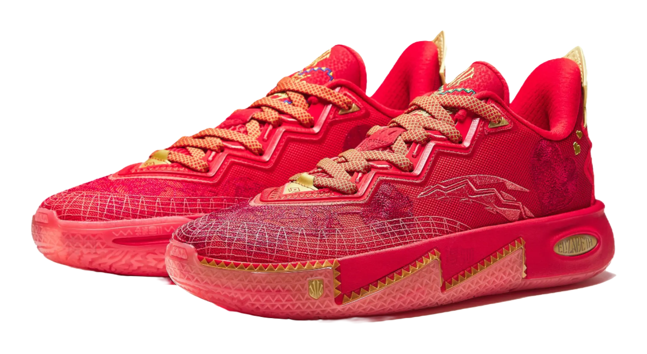 ANTA x Sneaker Room KAI 2 Kyrie Irving "Mother's Day" - Basketball Shoes Men's Red Gold  vjsneaker.com