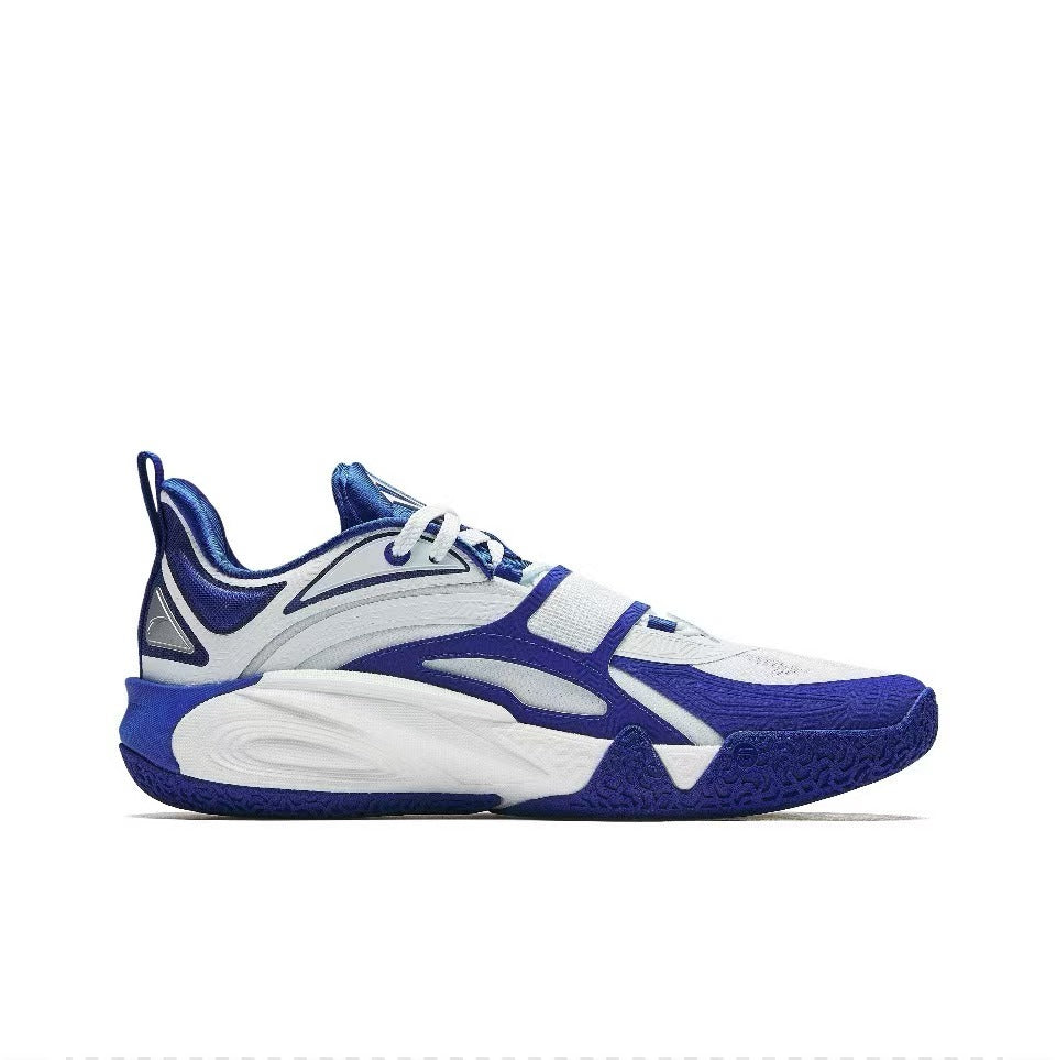 Right side view of ANTA KAI 1 Basketball Shoes Men Low-Top White Blue