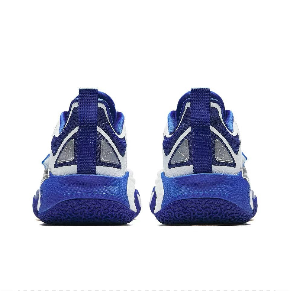 Back view of ANTA KAI 1 Basketball Shoes Men Low-Top White Blue