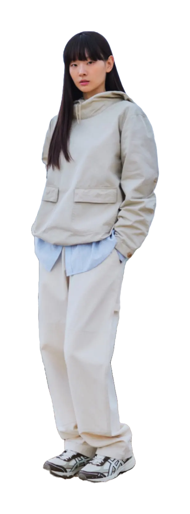 ASICS GEL NUNOBIKI Low top Chunky Sneakers Unisex Cream White Brown  vjsneaker.com