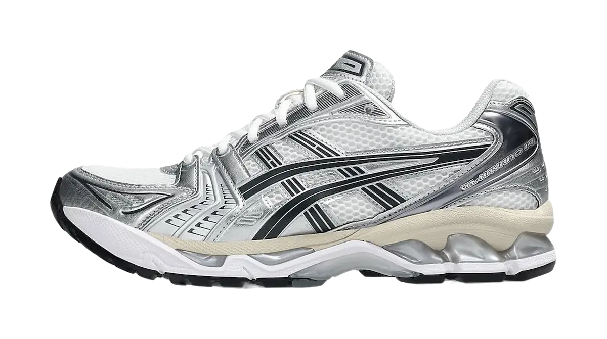ASICS Gel Kayano 14 Low top GEL Cushioning Gel Casual Running Shoes Unisex Silver White  vjsneaker.com