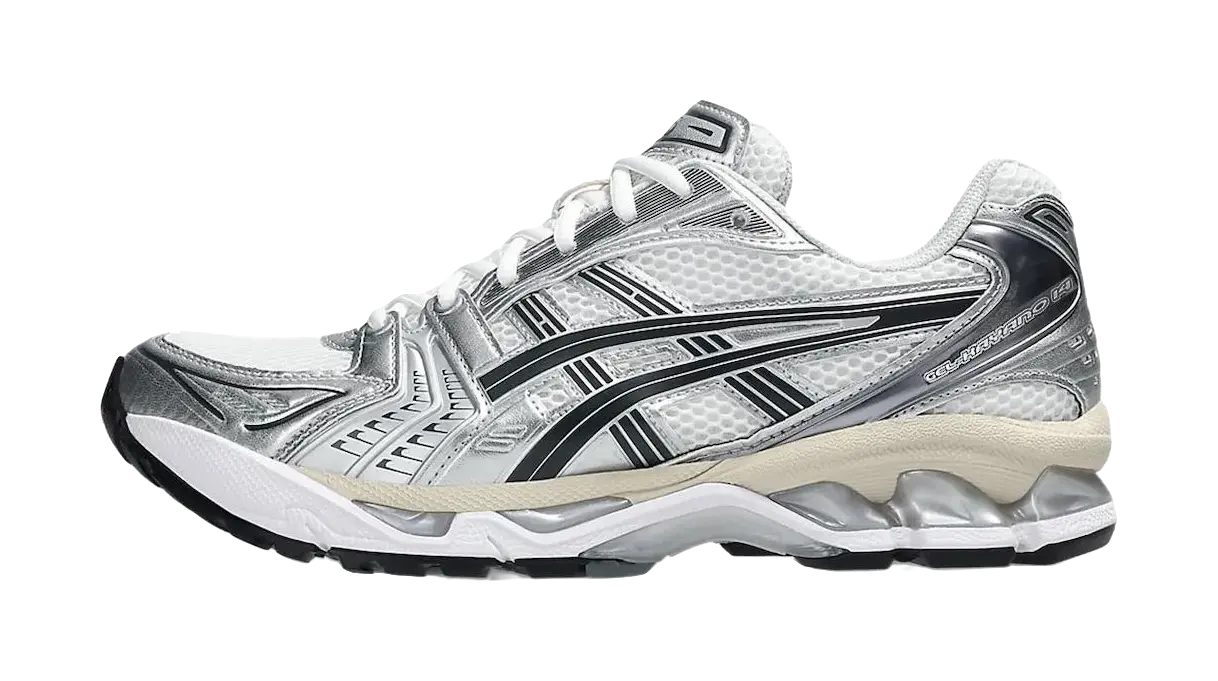 ASICS Gel Kayano 14 Low top GEL Cushioning Gel Casual Running Shoes Unisex Silver White  vjsneaker.com