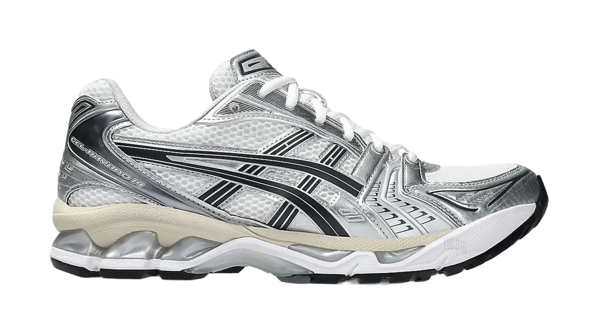 ASICS Gel Kayano 14 Low top GEL Cushioning Gel Casual Running Shoes Unisex Silver White  vjsneaker.com