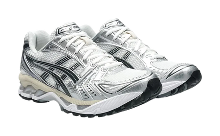 ASICS Gel Kayano 14 Low top GEL Cushioning Gel Casual Running Shoes Unisex Silver White  vjsneaker.com