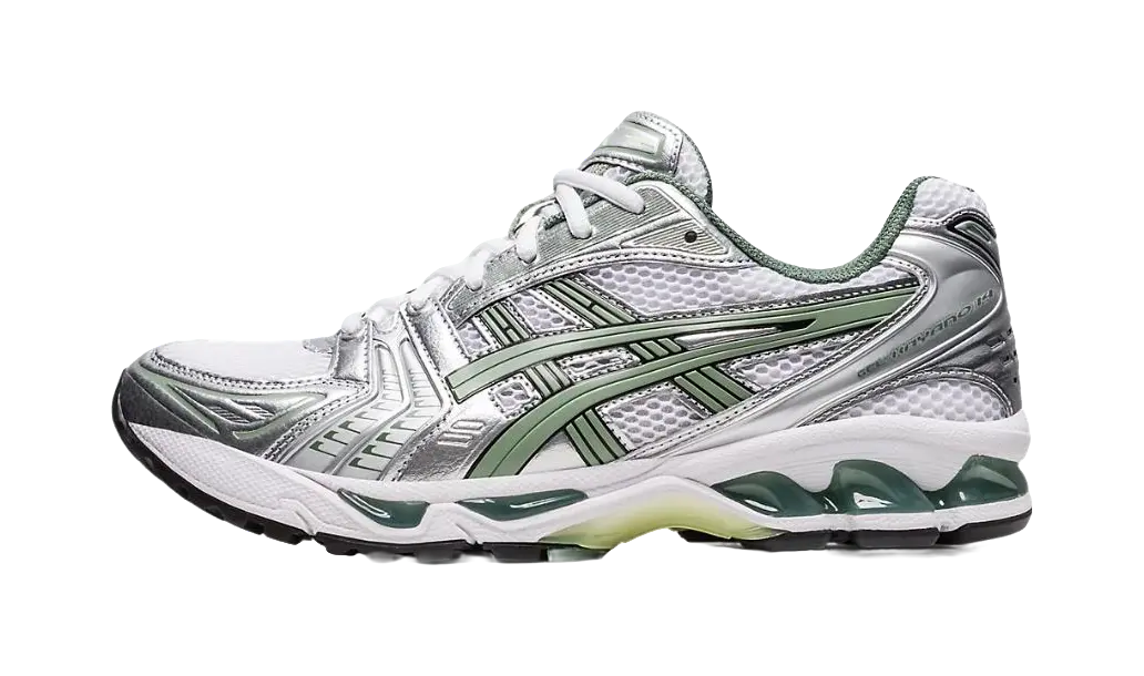 ASICS Gel Kayano 14 White Pure Silver Slate Grey Sage  vjsneaker.com