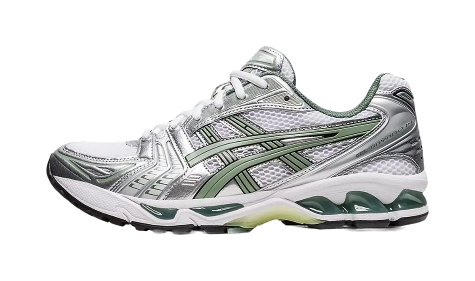 ASICS Gel Kayano 14 White Pure Silver Slate Grey Sage  vjsneaker.com