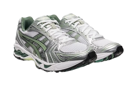 ASICS Gel Kayano 14 White Pure Silver Slate Grey Sage  vjsneaker.com