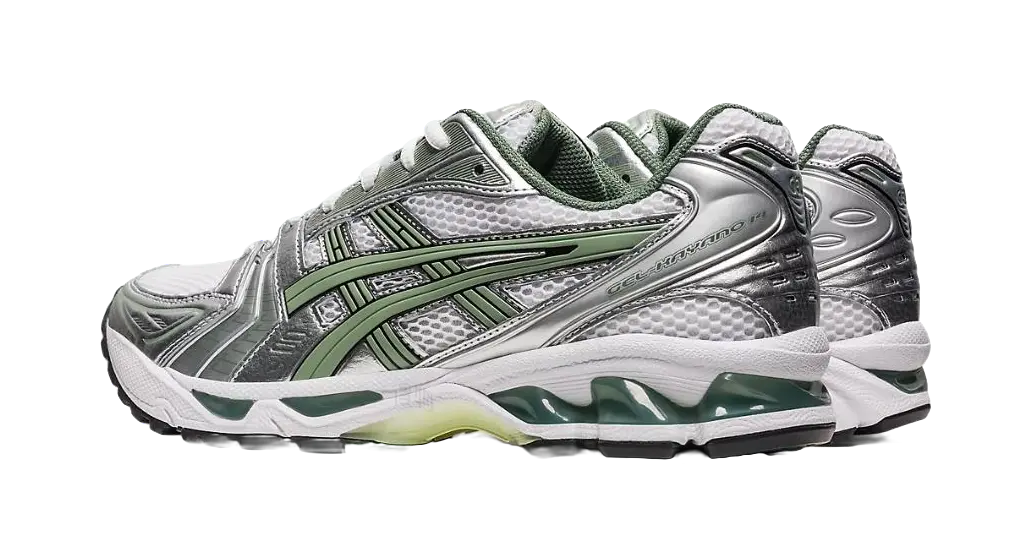 ASICS Gel Kayano 14 White Pure Silver Slate Grey Sage  vjsneaker.com