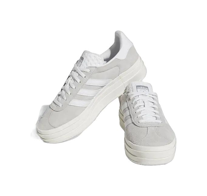 Adidas Wmns Gazelle Bold Grey White Womens  vjsneaker.com