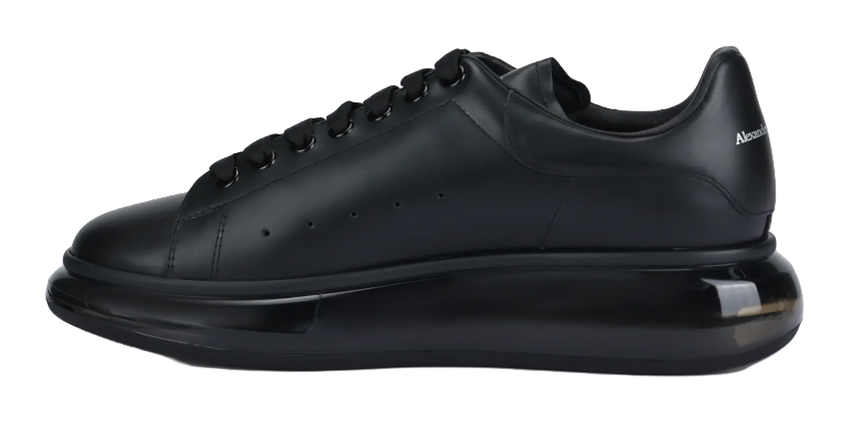 Alexander McQueen Oversized Sneaker Black Shiny Sole  vjsneaker.com