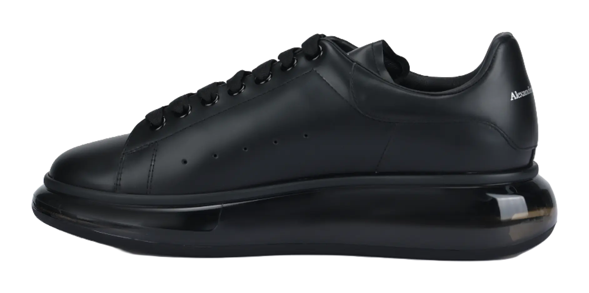 Alexander McQueen Oversized Sneaker Black Shiny Sole  vjsneaker.com