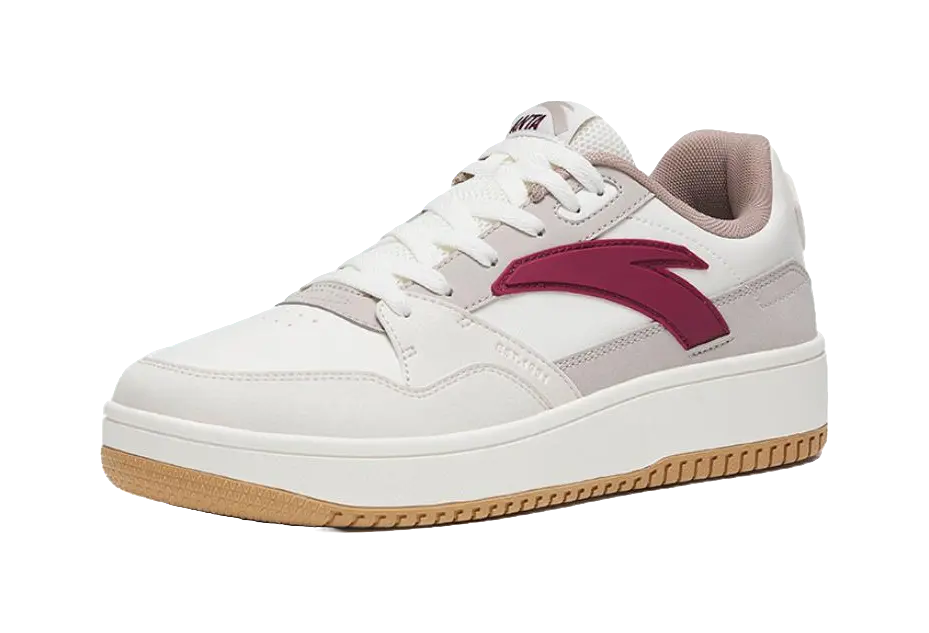 Anta 982 Anti Slip Wear Resistant Low Top Skateboard Shoes Women's White Gray 