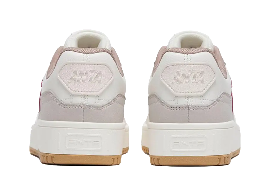 Anta 982 Anti Slip Wear Resistant Low Top Skateboard Shoes Women's White Gray 