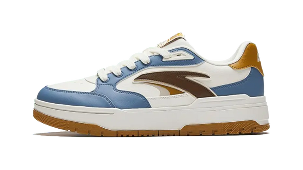 Anta 982 Slip Resistant Abrasion Resistant Low top Skateboard Shoes Men's Blue White Brown 