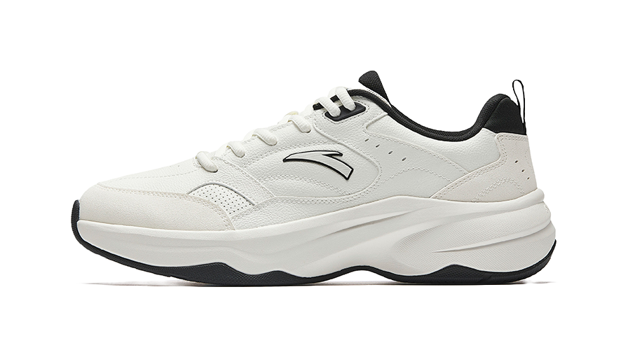 Anta ACE 2.0 Slip Resistant, Abrasion Resistant, Lightweight, Height Increasing Low top Casual Shoes Men's White Black 