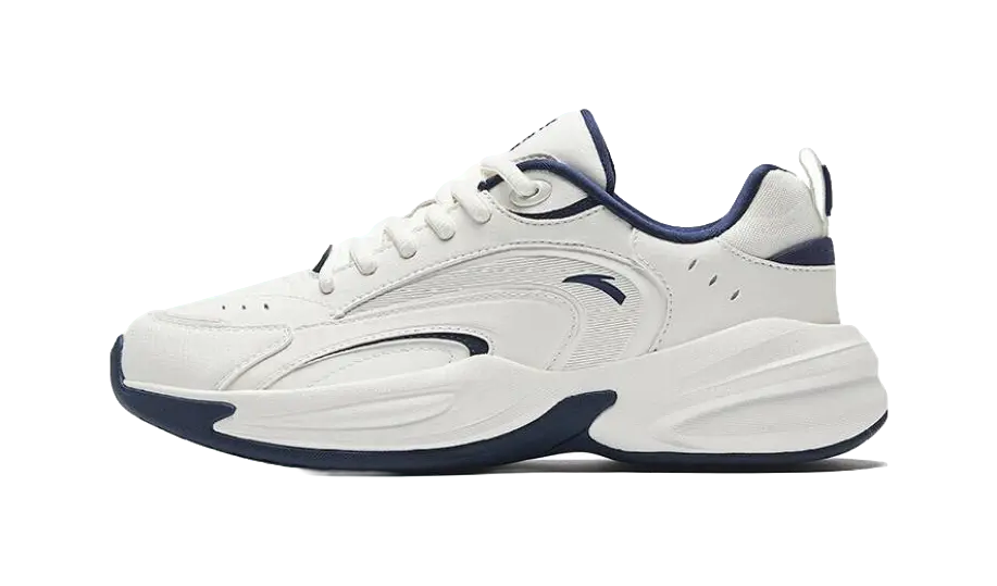 Anta ACE Abrasion Resistant Low top Chunky Sneakers Women's White Blue  VJSNEAKER