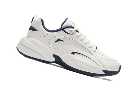 Anta ACE Abrasion Resistant Low top Chunky Sneakers Women's White Blue  VJSNEAKER