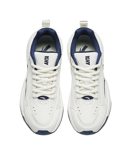 Anta ACE Abrasion Resistant Low top Chunky Sneakers Women's White Blue  VJSNEAKER