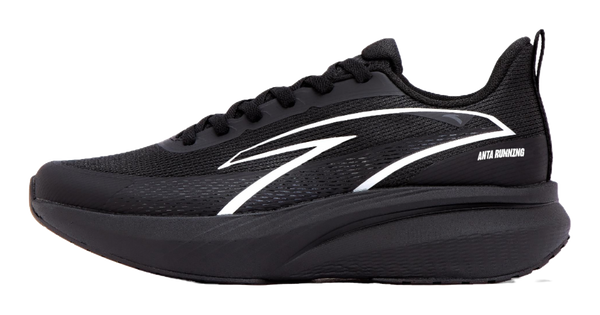 Anta Abrasion Resistant Breathable Low top Casual Running Shoes Men's Basic Black Metal Titanium 