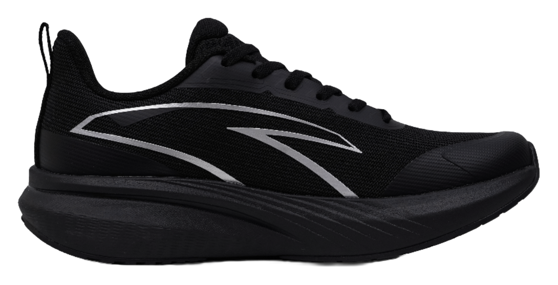 Anta Abrasion Resistant Breathable Low top Casual Running Shoes Men's Basic Black Metal Titanium 