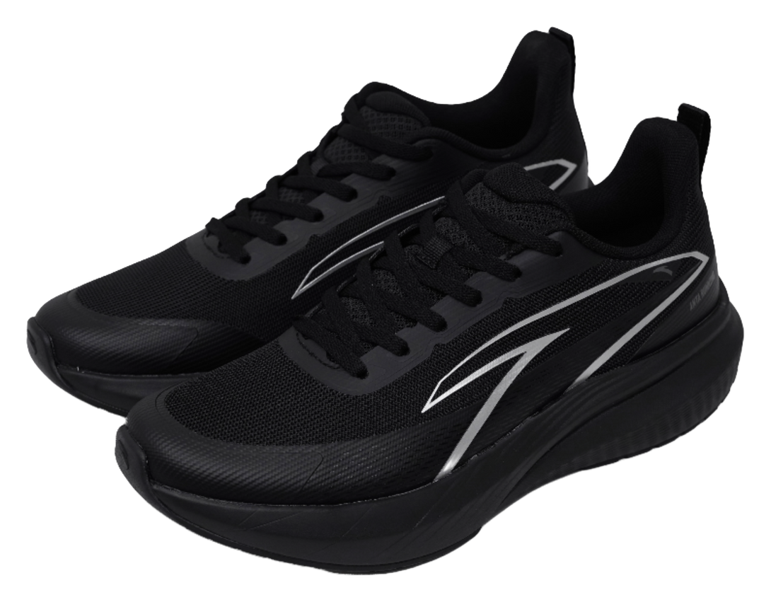 Anta Abrasion Resistant Breathable Low top Casual Running Shoes Men's Basic Black Metal Titanium 