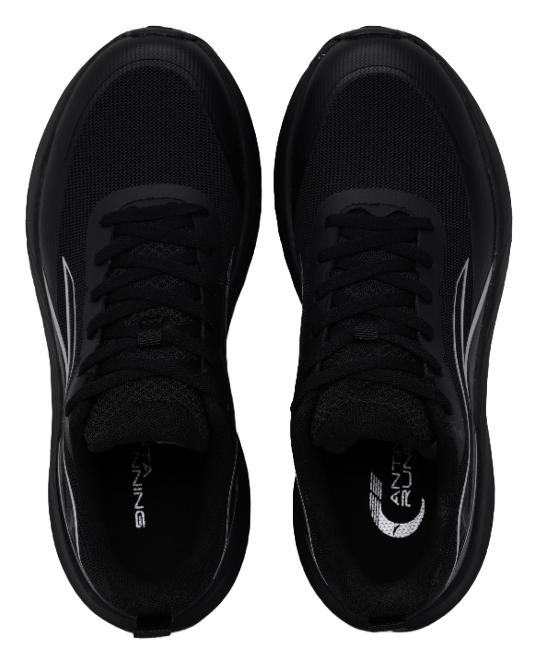 Anta Abrasion Resistant Breathable Low top Casual Running Shoes Men's Basic Black Metal Titanium 