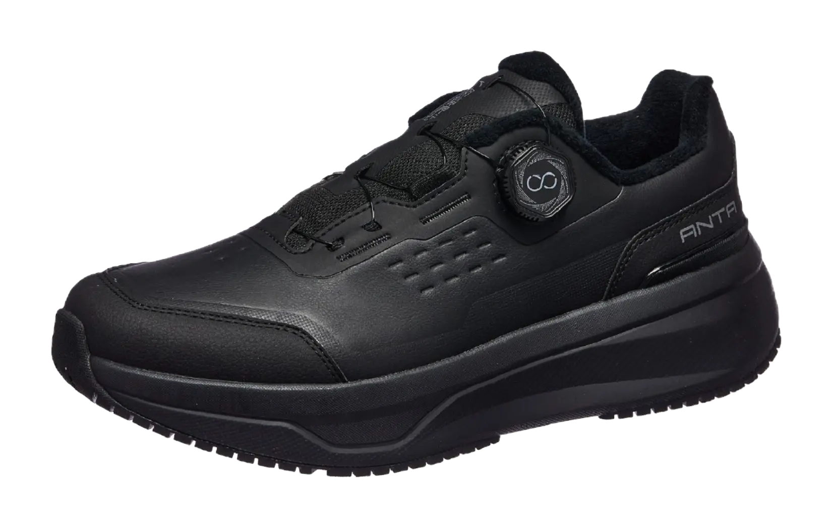 Anta Abrasion Resistant Thermal Low top Training Shoes Mens Basic Black  vjsneaker.com