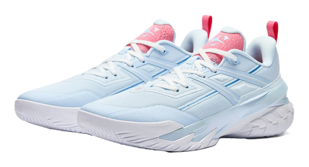 Anta Airspace 6 Cushioning Slip Resistant Anti Rollover Low top Basketball Shoes Mens Blue Pink  vjsneaker.com