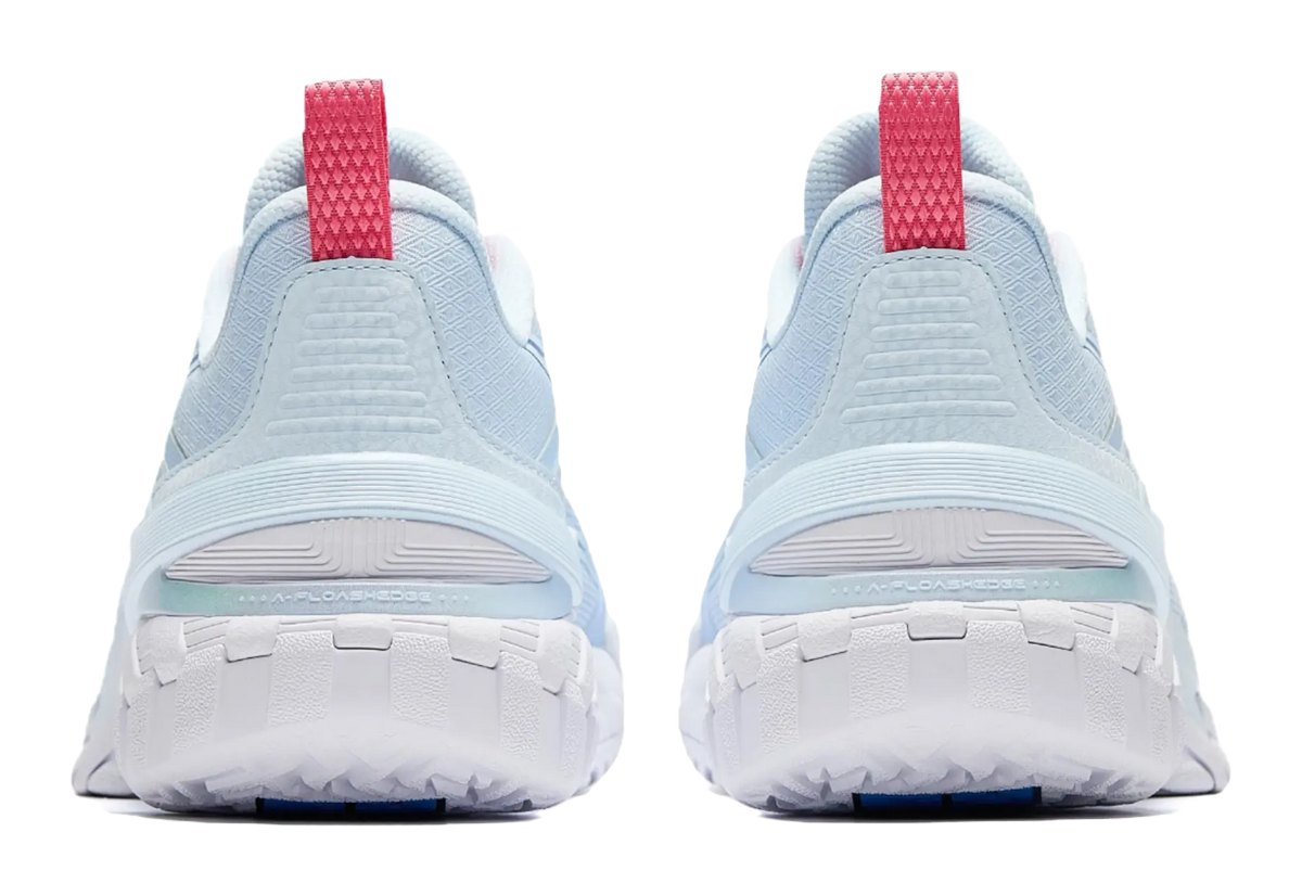 Anta Airspace 6 Cushioning Slip Resistant Anti Rollover Low top Basketball Shoes Mens Blue Pink  vjsneaker.com