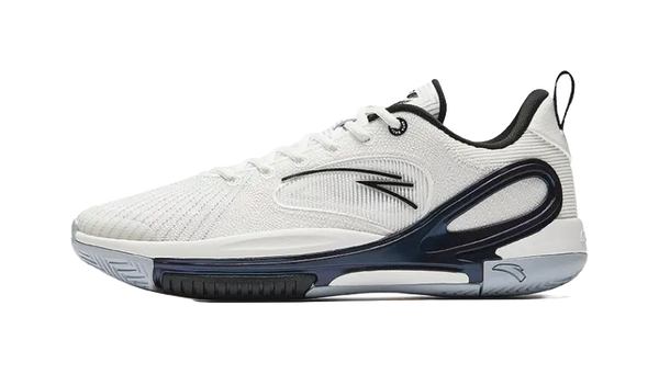 Anta Anti-Slip And Wear-Resistant Coverage Low-Top Air Cushion Basketball Shoes Mens White Black 