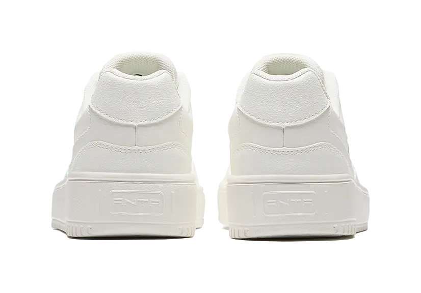 Anta Anti-Slip And Wear-Resistant Lightweight Height Increasing Low-Top Skateboard Shoes Women's White Blue 