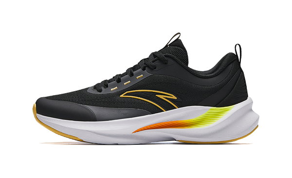 Anta Anti Slip Wear Resistant Low Top Running Shoes Men's Black 