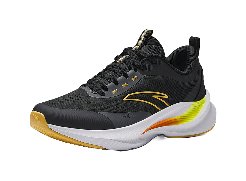 Anta Anti Slip Wear Resistant Low Top Running Shoes Men's Black 