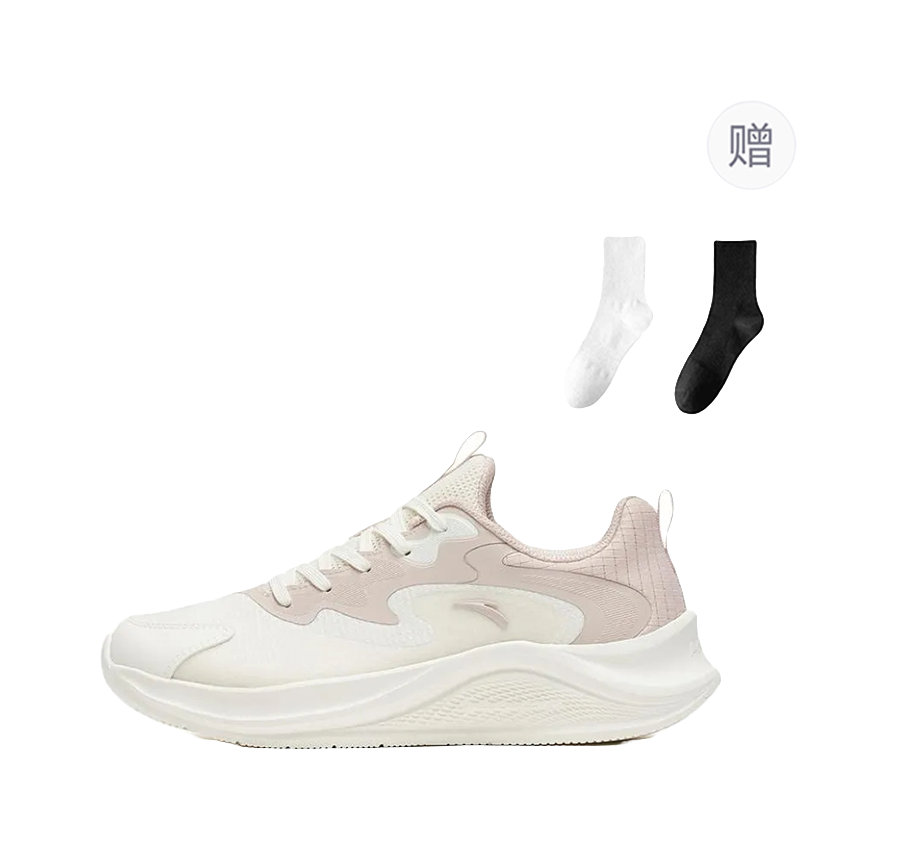 Anta Anti Slip Wear Resistant Low Top Running Shoes Women's Lotus Gray 