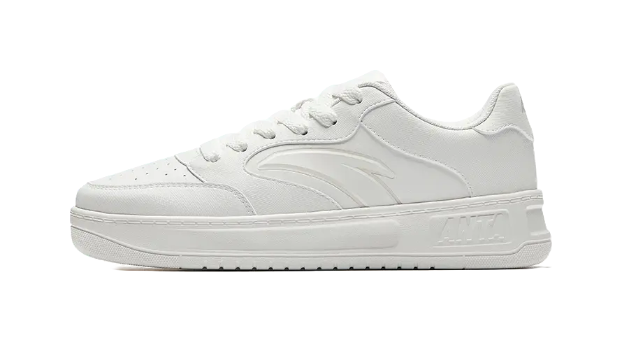 Anta Anti Slip Wear Resistant Low Top Skateboard Shoes Women's Papyrus White 