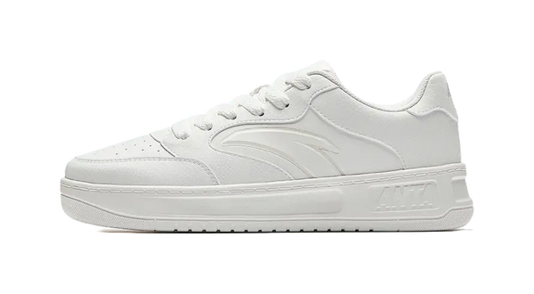 Anta Anti Slip Wear Resistant Low Top Skateboard Shoes Women's Papyrus White 