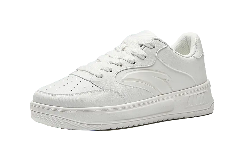 Anta Anti Slip Wear Resistant Low Top Skateboard Shoes Women's Papyrus White 