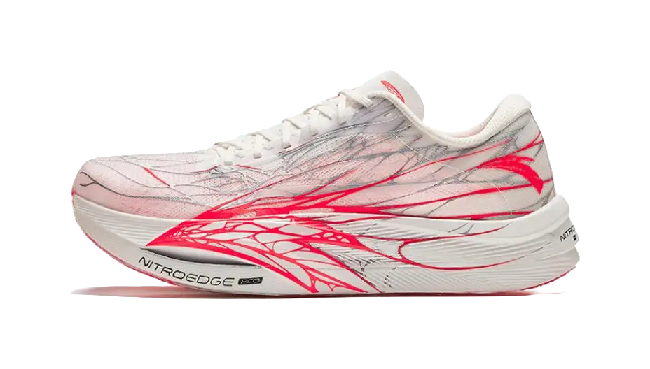 Anta C202 5 GT  Pro - White Red Sprinting Running Shoes for Men 