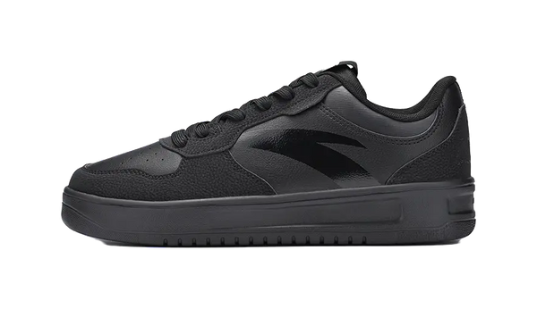 Anta Classic Cushioning, Wear Resistant Low top Skateboard Shoes Men's Basic Black 