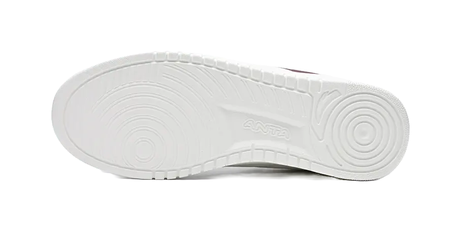Anta Classic Cushioning, Wear Resistant Low top Skateboard Shoes Men's White Red 