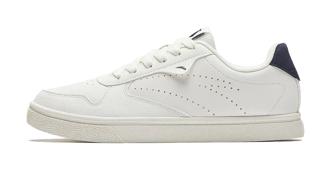 Anta Classic Non slip Lightweight Low top Skateboard Shoes Men's White Blue 