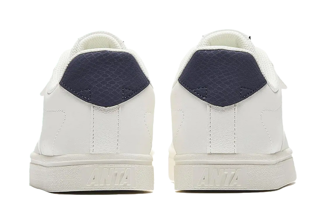 Anta Classic Non slip Lightweight Low top Skateboard Shoes Men's White Blue 