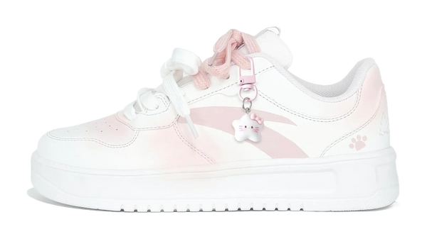 Anta Classic Slip Resistant Abrasion Resistant Low top Skateboard Shoes Women's White Pink 