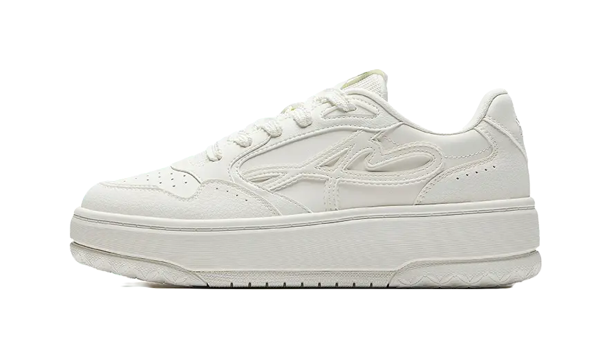 Anta Clear Breeze Slip Resistant Abrasion Resistant Low top Skateboard Shoes Women's Ivory White 