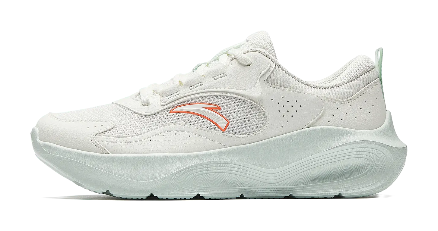 Anta Comprehensive Training Shoes Low top Training Shoes Womens Ivory White/Oxygen Green 