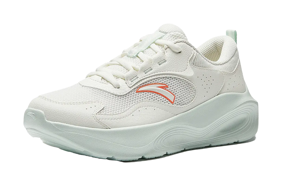 Anta Comprehensive Training Shoes Low top Training Shoes Womens Ivory White/Oxygen Green 