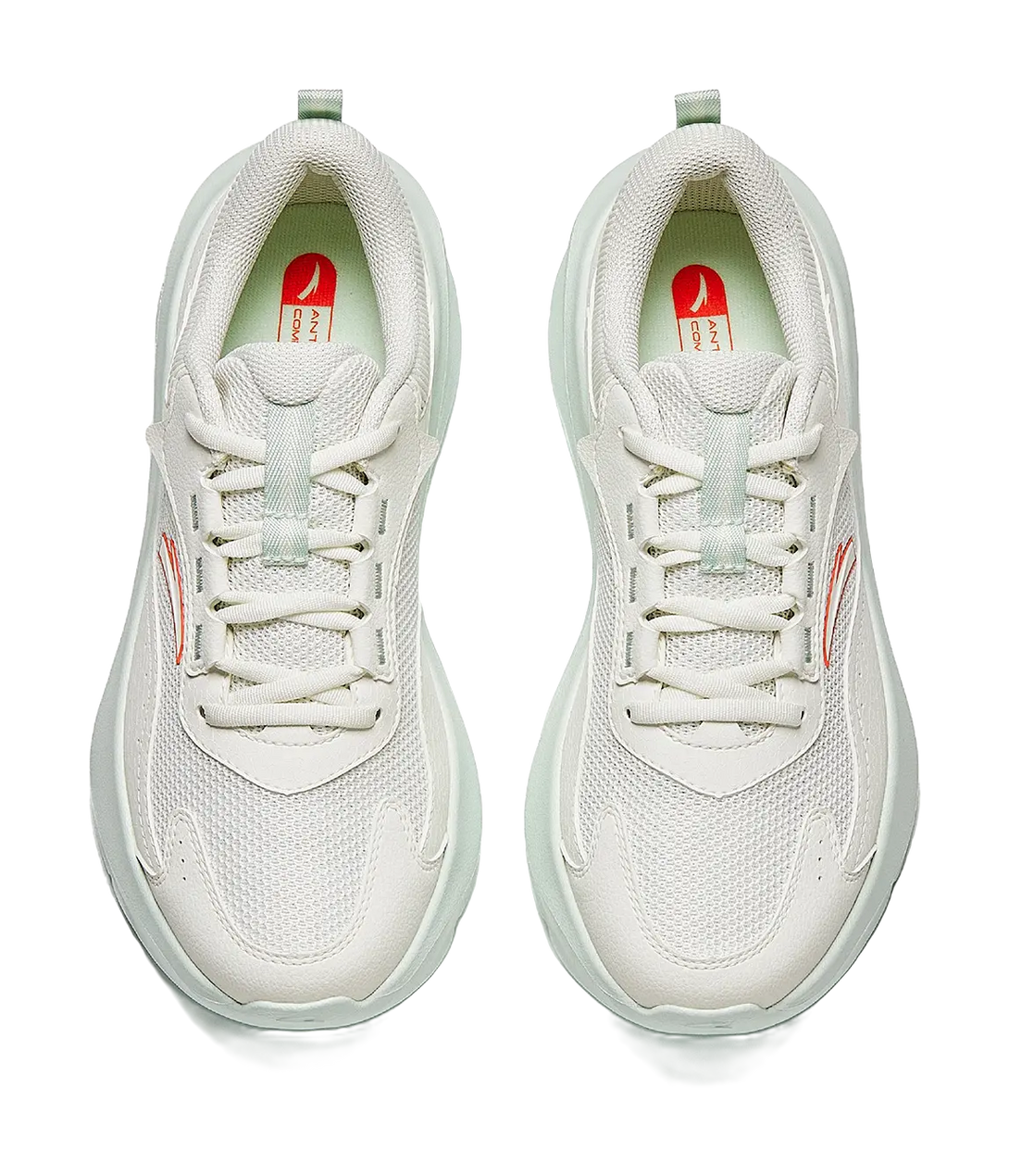 Anta Comprehensive Training Shoes Low top Training Shoes Womens Ivory White/Oxygen Green 