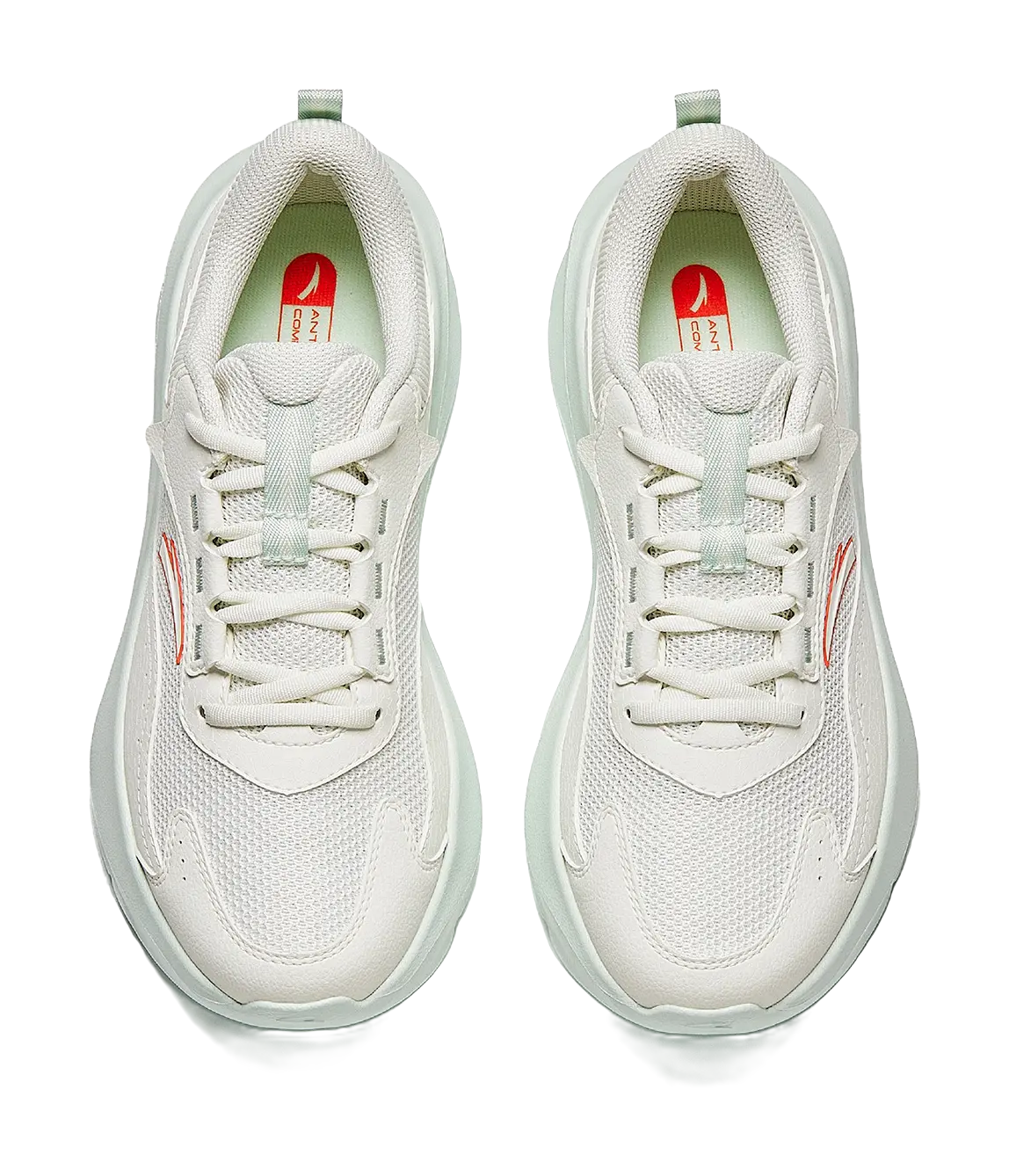 Anta Comprehensive Training Shoes Low top Training Shoes Womens Ivory White/Oxygen Green 