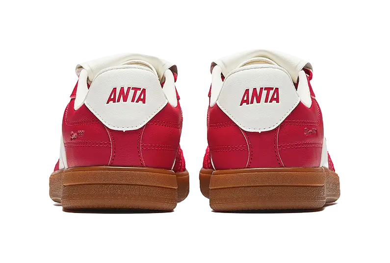 Anta Cushioning Abrasion Resistant Lightweight Slip Resistant Low top Skateboard Shoes Women's Red 
